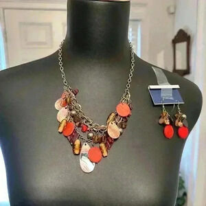 Boho necklace and earrings